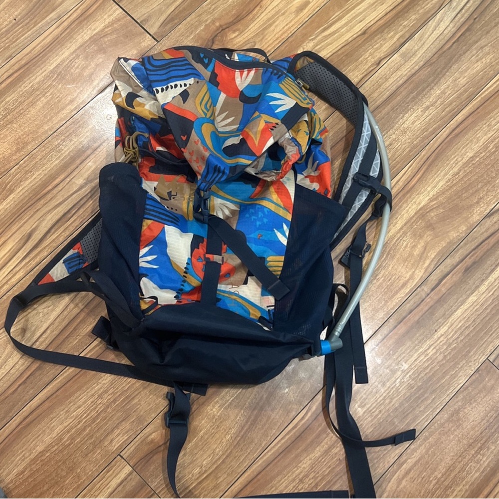 REI backpack with water bladder